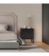 MESITA DE NOCHE 45 X 35 X 55 ANTRIM MADERA Y METAL NEGRO Y GRIS
