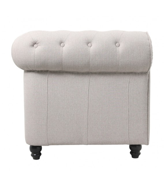 SOFA 3 PLAZAS 214 X 84 X 77 GALMIER TAPIZADO LINO BLANCO