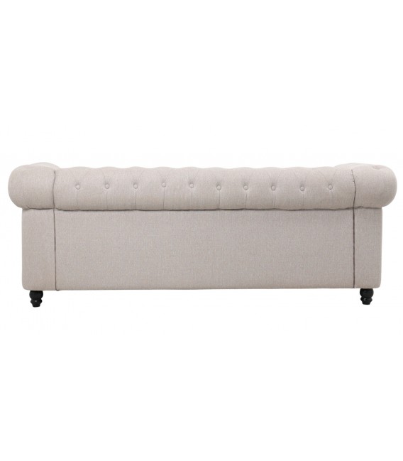 SOFA 3 PLAZAS 214 X 84 X 77 GALMIER TAPIZADO LINO BLANCO