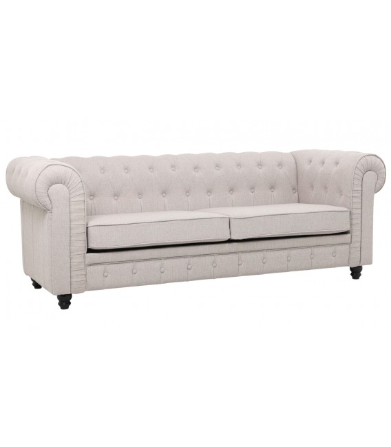 SOFA 3 PLAZAS 214 X 84 X 77 GALMIER TAPIZADO LINO BLANCO