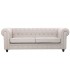 SOFA 3 PLAZAS 214 X 84 X 77 GALMIER TAPIZADO LINO BLANCO