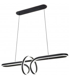 LAMPARA DE TECHO 98 X 25 X 108 TESNA LED INTEGRADO BLANCO Y NEGRO