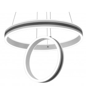 LAMPARA DE TECHO 50 Ø X 116 NASTE LED INTEGRADO BLANCO Y GRIS