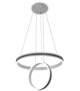 LAMPARA DE TECHO 50 Ø X 116 NASTE LED INTEGRADO BLANCO Y GRIS