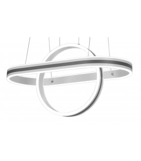 LAMPARA DE TECHO 65 X 28 X 120 UNION LED INTEGRADO BLANCO Y GRIS