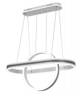 LAMPARA DE TECHO 65 X 28 X 120 UNION LED INTEGRADO BLANCO Y GRIS