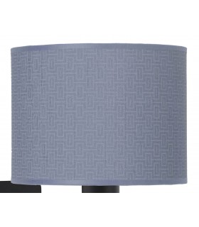 APLIQUE DE PARED 26 X 17 X 28 LURTI METAL NEGRO TEXTIL AZUL