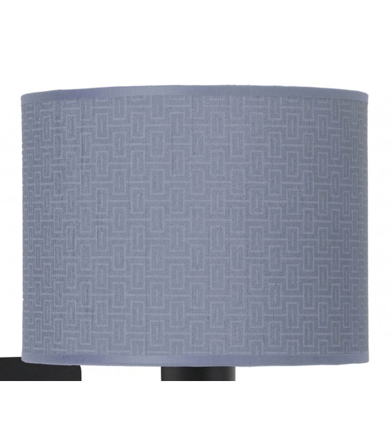 APLIQUE DE PARED 26 X 17 X 28 LURTI METAL NEGRO TEXTIL AZUL