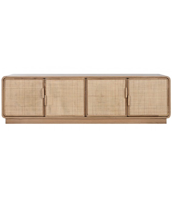 MUEBLE DE TV 157 X 40 X 46 BERLINE MADERA Y RATAN NATURAL