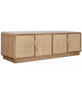 MUEBLE DE TV 157 X 40 X 46 BERLINE MADERA Y RATAN NATURAL