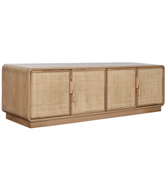 MUEBLE DE TV 157 X 40 X 46 BERLINE MADERA Y RATAN NATURAL