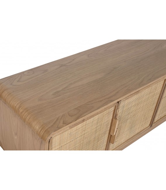 MUEBLE DE TV 157 X 40 X 46 BERLINE MADERA Y RATAN NATURAL