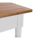 MESA DE COCINA 120 X 70 X 80 CURLET MADERA NATURAL Y BLANCA