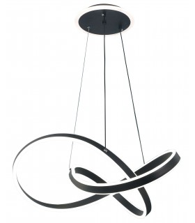 LAMPARA DE TECHO 60 Ø X 115 LOOP LED INTEGRADO BLANCO Y NEGRO