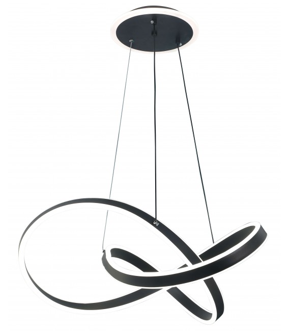 LAMPARA DE TECHO 60 Ø X 115 LOOP LED INTEGRADO BLANCO Y NEGRO