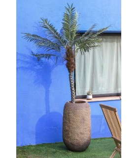 MACETERO 51 Ø X 84 GENSIA MAGNESIA COLOR MARRON DEGRADE