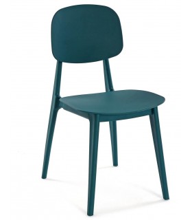 Silla polipropileno azul moderna