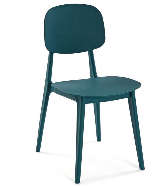 Silla polipropileno azul moderna