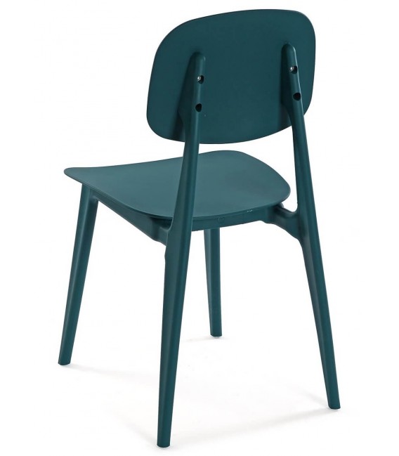 Silla polipropileno azul moderna