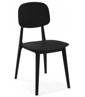 Silla polipropileno negro