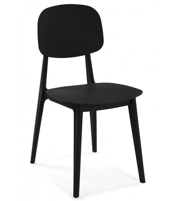 Silla polipropileno negro