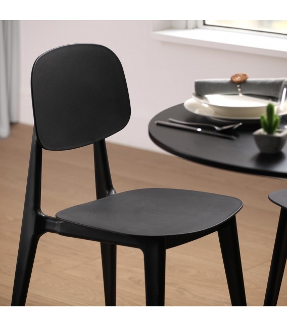 Silla polipropileno negro