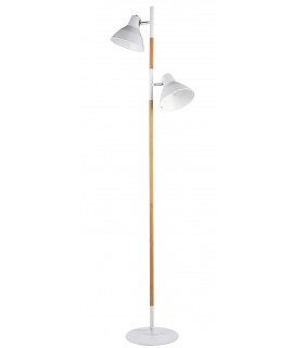 Lámpara de pie, 2 luces orientables, estilo nórdico