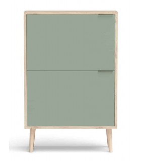 Mueble zapatero, 2 puertas batientes, 2 zapateros dobles, estilo moderno