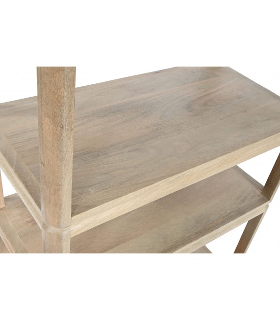 Estantería realizada en madera maciza de mango acabado natural