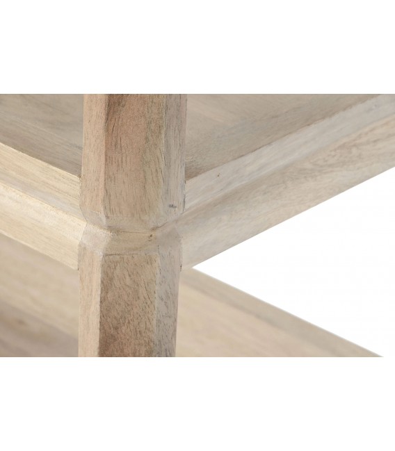 Estantería realizada en madera maciza de mango acabado natural