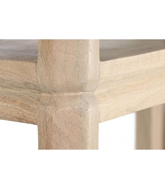 Estantería realizada en madera maciza de mango acabado natural