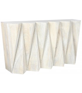Consola de entrada madera de mango blanqueada