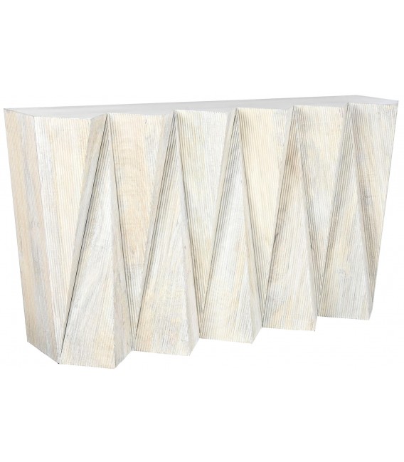 Consola de entrada madera de mango blanqueada