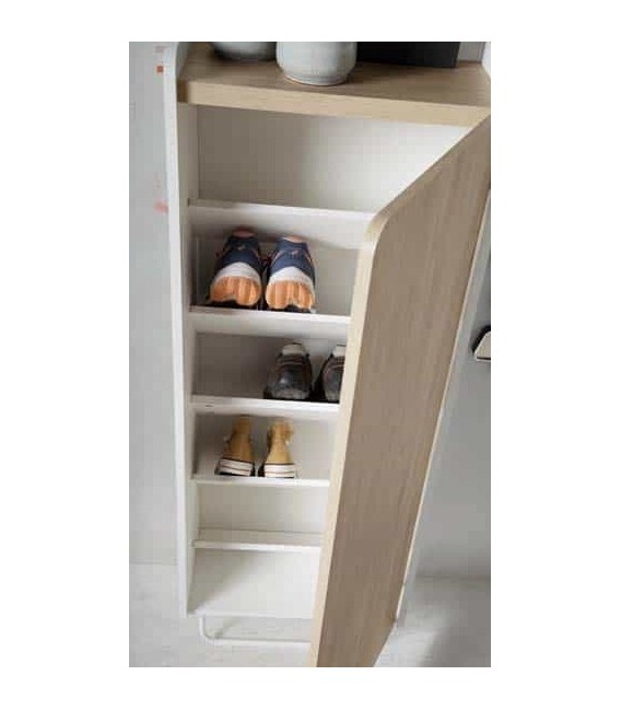 Mueble zapatero para 14 pares zapatos pares melamina nogal