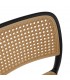Silla apilable polipropileno negro e imitación ratán natural