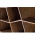 Estantería irregular realizada en madera maciza de acacia acabado natural