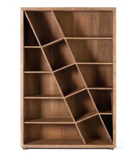 ESTANTERIA IRREGULAR 120 X 40 X 180 CULTURE MADERA NATURAL