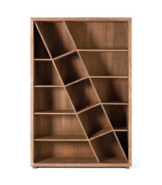 ESTANTERIA IRREGULAR 120 X 40 X 180 CULTURE MADERA NATURAL