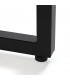 MESA DE COMEDOR REDONDA GRANDE MADERA MDF ROBLE METAL NEGRO
