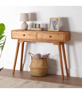 CONSOLA MADERA PINO COLOR MIEL MDMHOGAR
