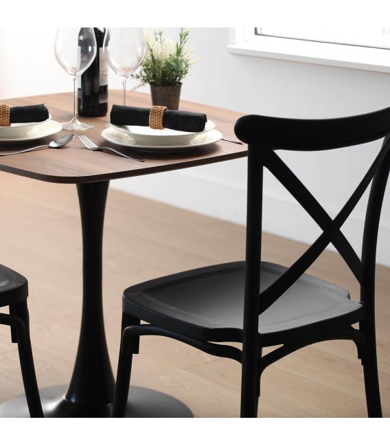 SILLA POLIPROPILENO NEGRO CLASICA MDMHOGAR