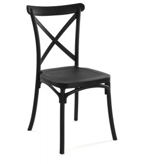 SILLA POLIPROPILENO NEGRO CLASICA MDMHOGAR