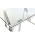 MESA DE COMEDOR ACERO CROMADO Y CRISTAL MDMHOGAR