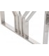 MESA DE COMEDOR ACERO CROMADO Y CRISTAL MDMHOGAR