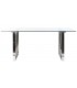 MESA DE COMEDOR ACERO CROMADO Y CRISTAL MDMHOGAR