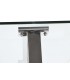 MESA DE COMEDOR ACERO CROMADO Y CRISTAL MDMHOGAR
