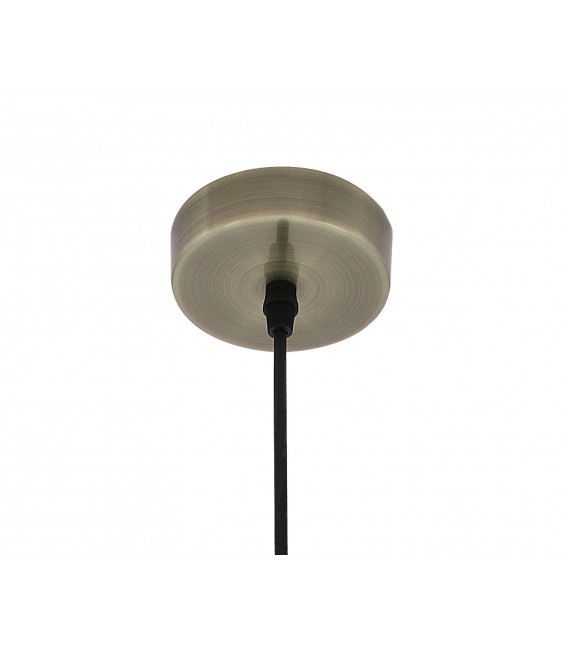 LAMPARA DE TECHO PEQUEÑA TEXTIL GRIS Y MARRON METAL ORO MDMHOGAR