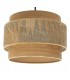 LAMPARA DE TECHO PEQUEÑA TEXTIL GRIS Y MARRON METAL ORO MDMHOGAR