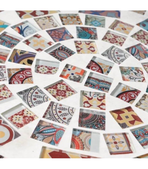 SET 3 PEDESTALES BARIO METAL NEGRO CERAMICA COLLAGE MDMHOGAR