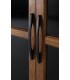 VITRINA METAL NEGRO MADERA MANGO NATURAL MDMHOGAR